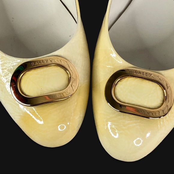 BALLY Amela Patent Coastal Grandma Ballerina Ballet Flats, Vintage 90's Sz 8 - Picture 5 of 14